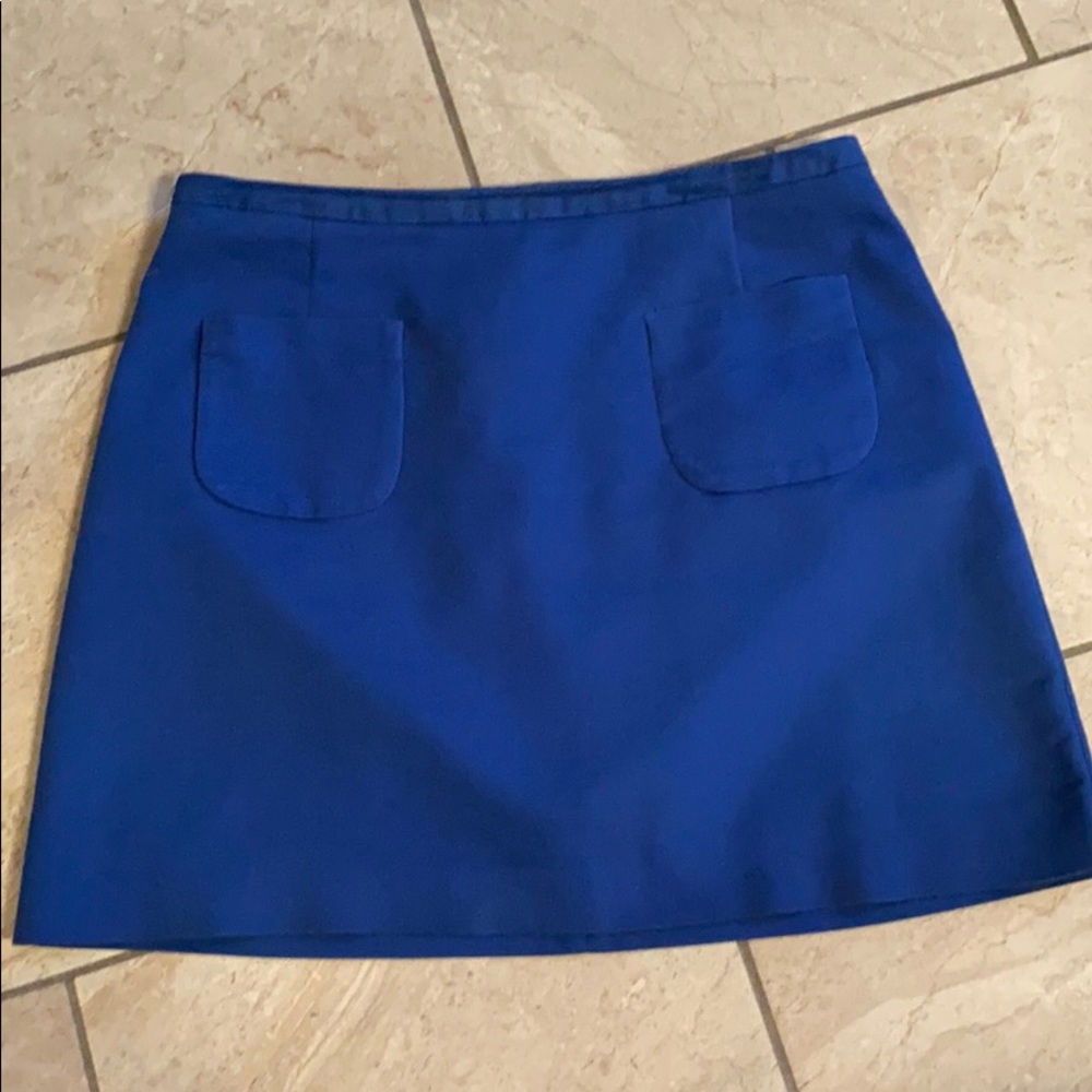Blue mini skirt